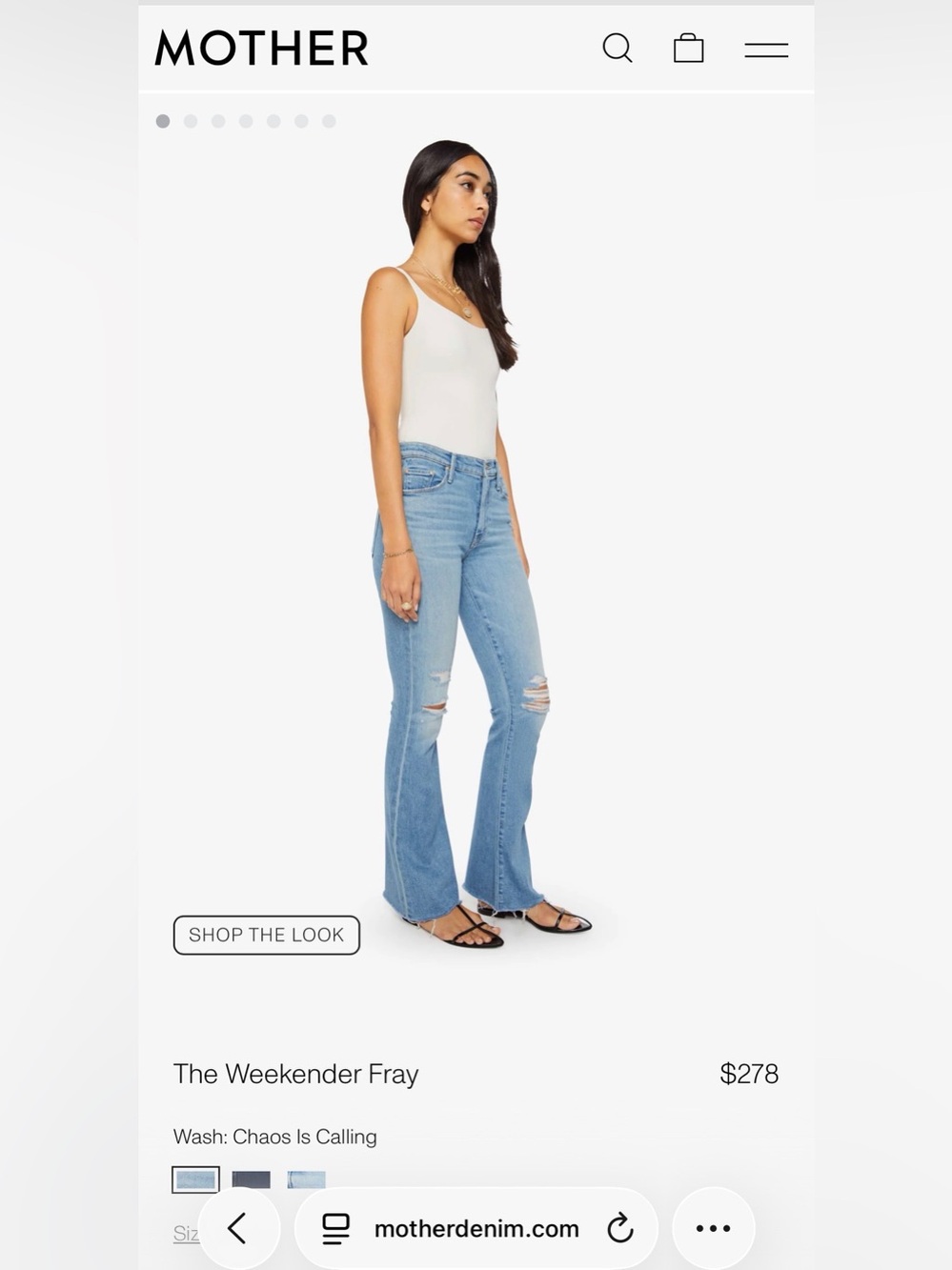 NWT MOTHER The Weekender Fray 🔥